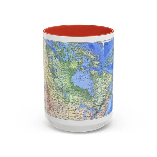 Canada (1985) (Map) Accent Coffee Mug 15oz Red - Go Mug Yourself