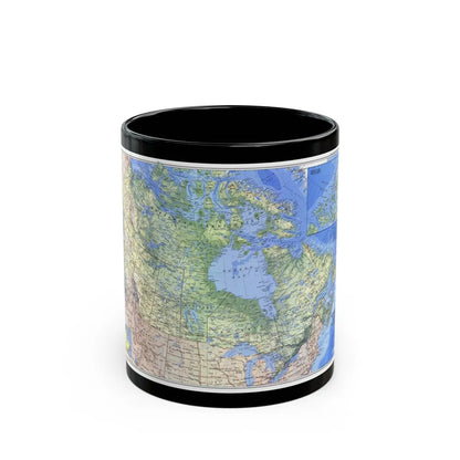 Canada (1985) (Map) Black Coffee Mug-11oz-Go Mug Yourself