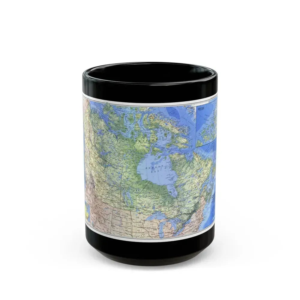 Canada (1985) (Map) Black Coffee Mug 15oz - Go Mug Yourself
