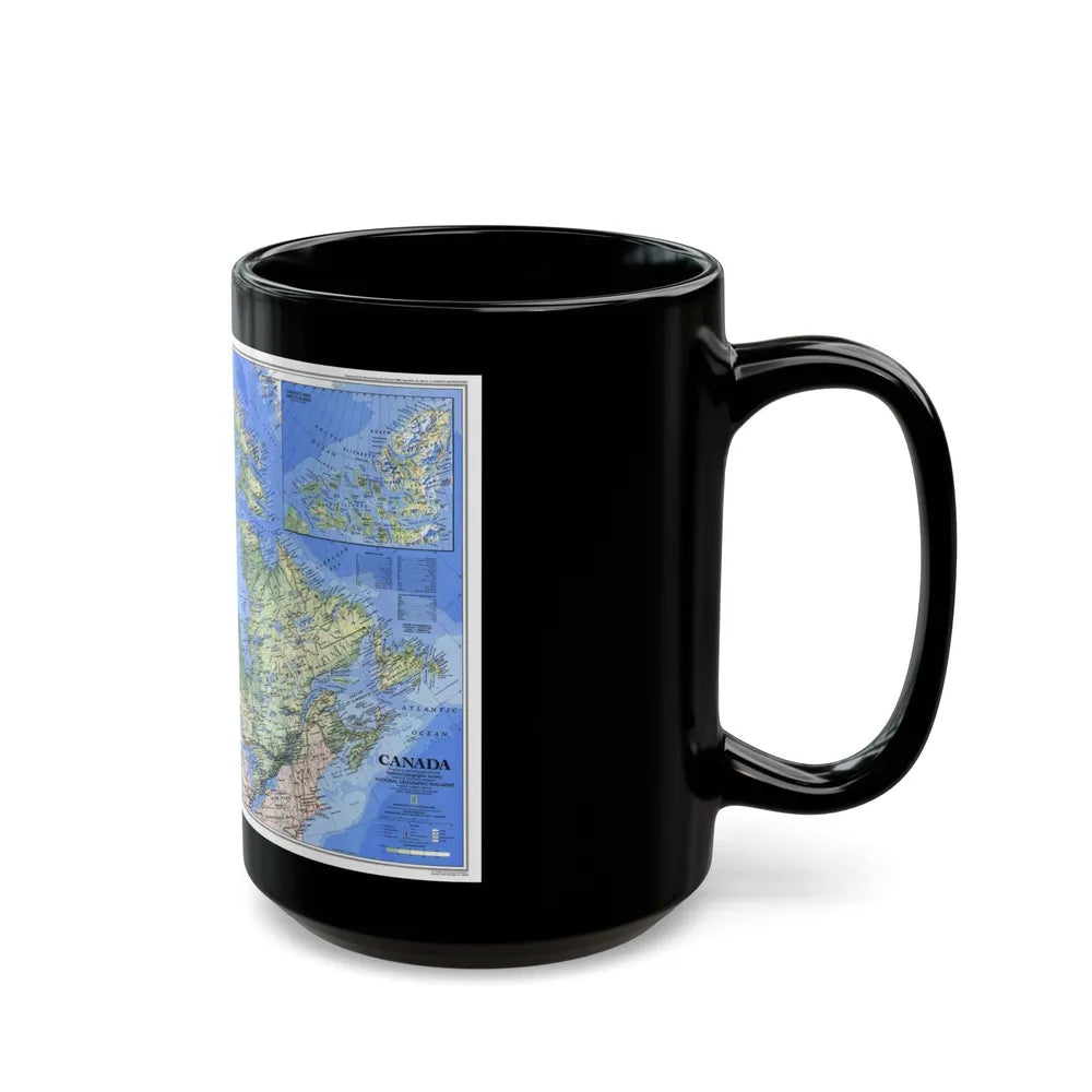 Canada (1985) (Map) Black Coffee Mug-Go Mug Yourself