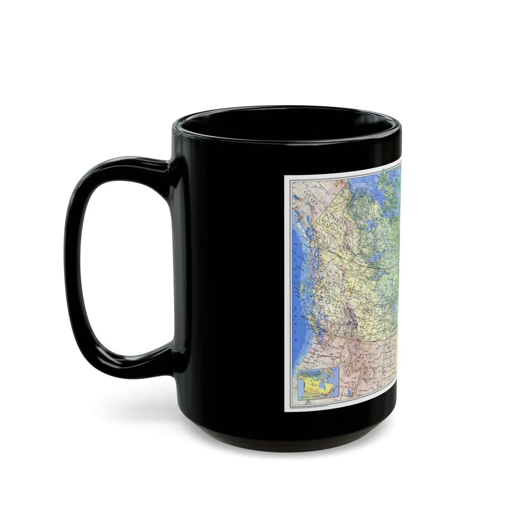 Canada (1985) (Map) Black Coffee Mug-Go Mug Yourself