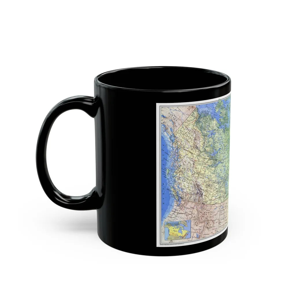 Canada (1985) (Map) Black Coffee Mug-Go Mug Yourself