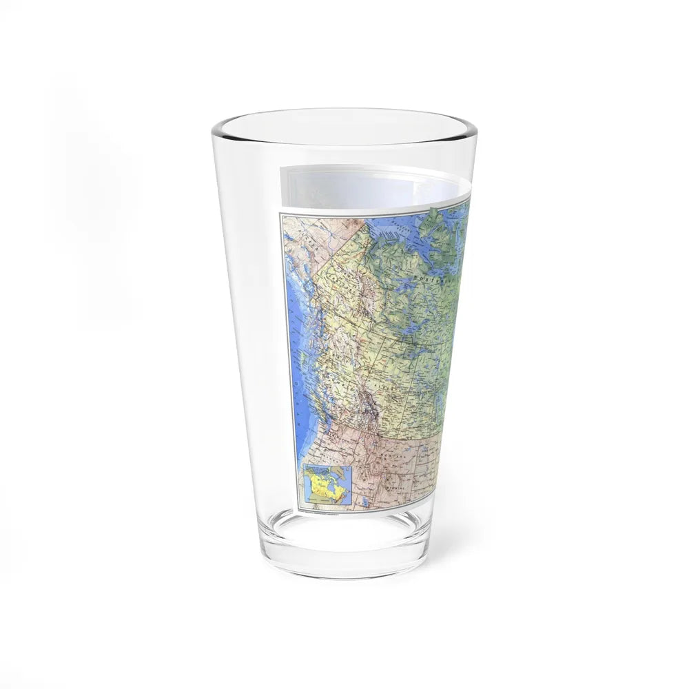 Canada (1985) (Map) Pint Glass 16oz-Go Mug Yourself