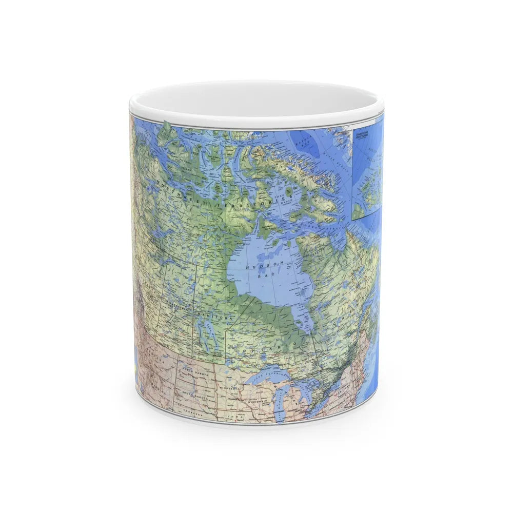 Canada (1985) (Map) White Coffee Mug-11oz-Go Mug Yourself