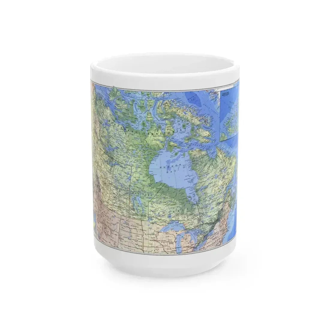 Canada (1985) (Map) White Coffee Mug 15oz - Go Mug Yourself