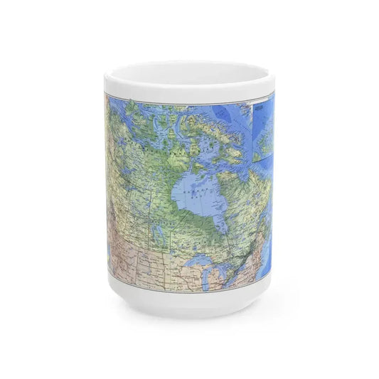 Canada (1985) (Map) White Coffee Mug 15oz - Go Mug Yourself
