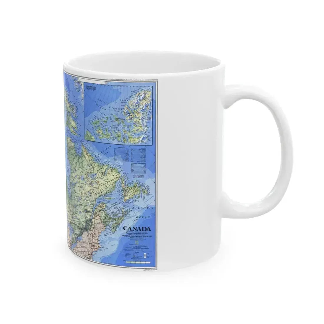 Canada (1985) (Map) White Coffee Mug - Go Mug Yourself
