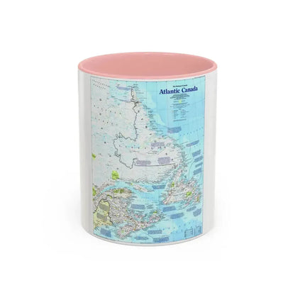 Canada - Atlantic 1 (1992) (Map) Accent Coffee Mug 11oz Pink - Go Mug Yourself