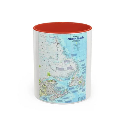 Canada - Atlantic 1 (1992) (Map) Accent Coffee Mug 11oz Red - Go Mug Yourself