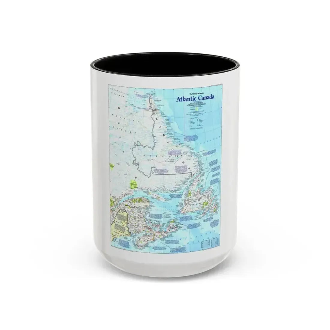 Canada - Atlantic 1 (1992) (Map) Accent Coffee Mug 15oz Black - Go Mug Yourself