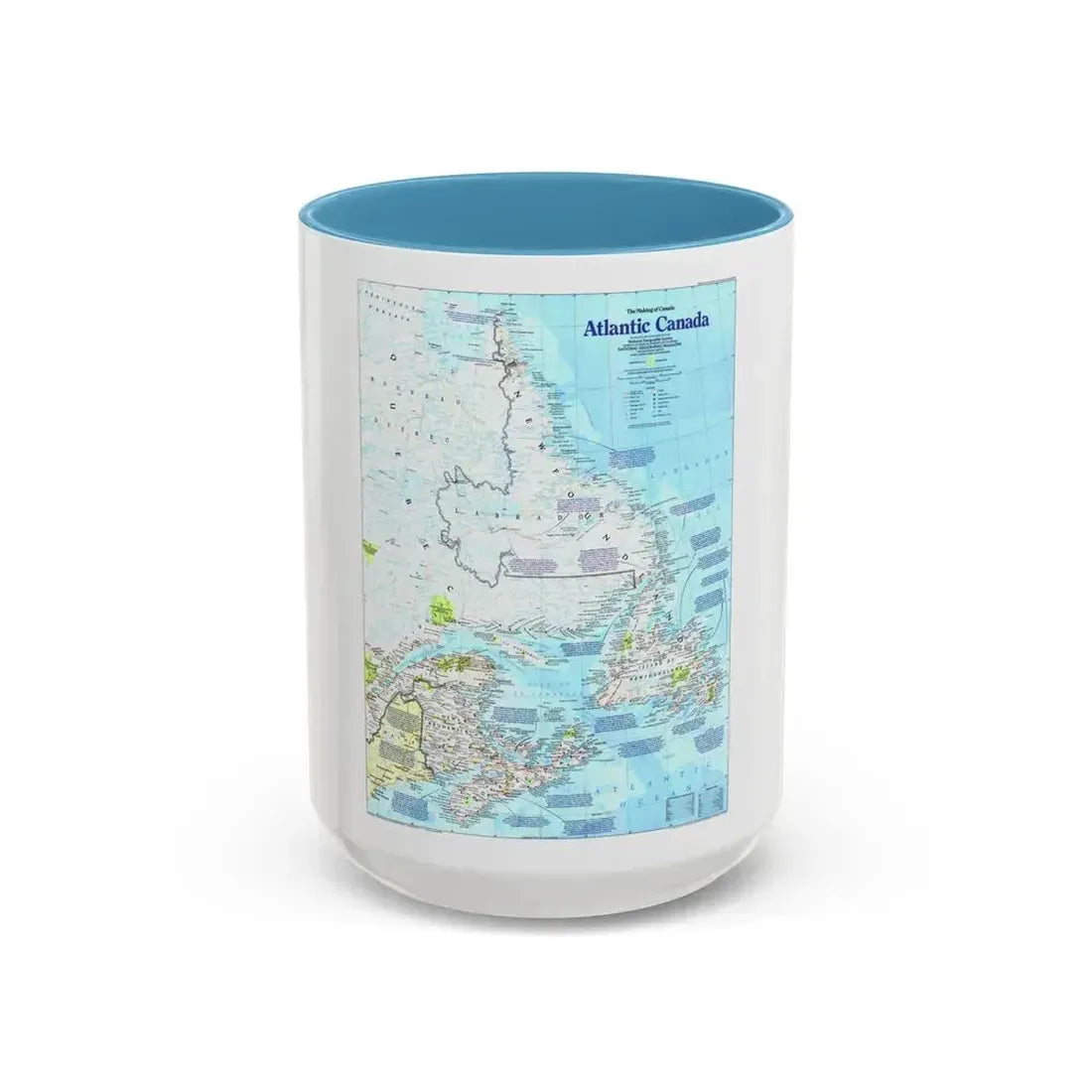 Canada - Atlantic 1 (1992) (Map) Accent Coffee Mug 15oz Light Blue - Go Mug Yourself