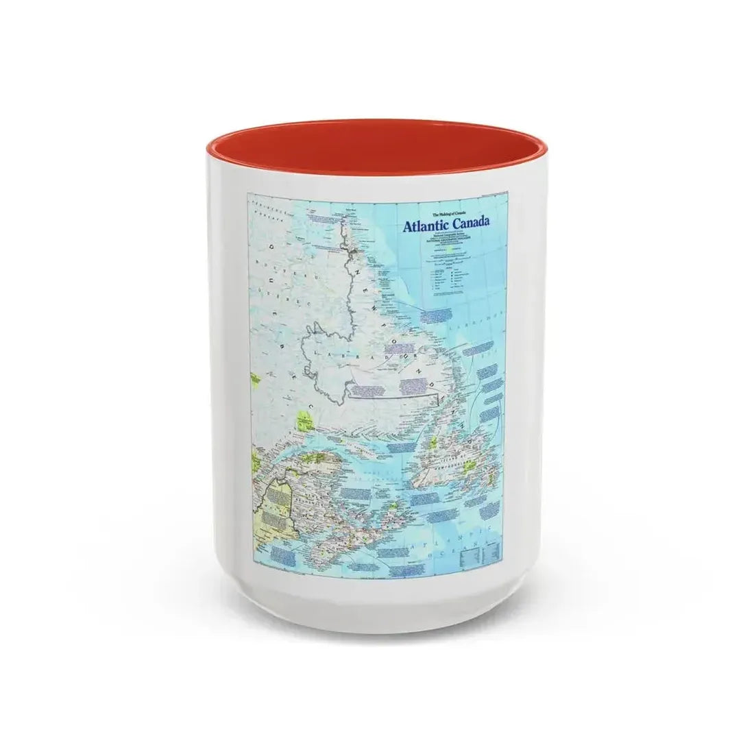 Canada - Atlantic 1 (1992) (Map) Accent Coffee Mug 15oz Red - Go Mug Yourself