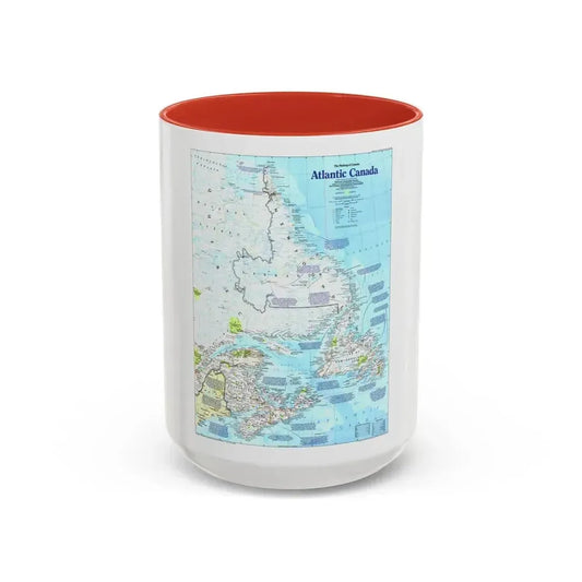 Canada - Atlantic 1 (1992) (Map) Accent Coffee Mug 15oz Red - Go Mug Yourself