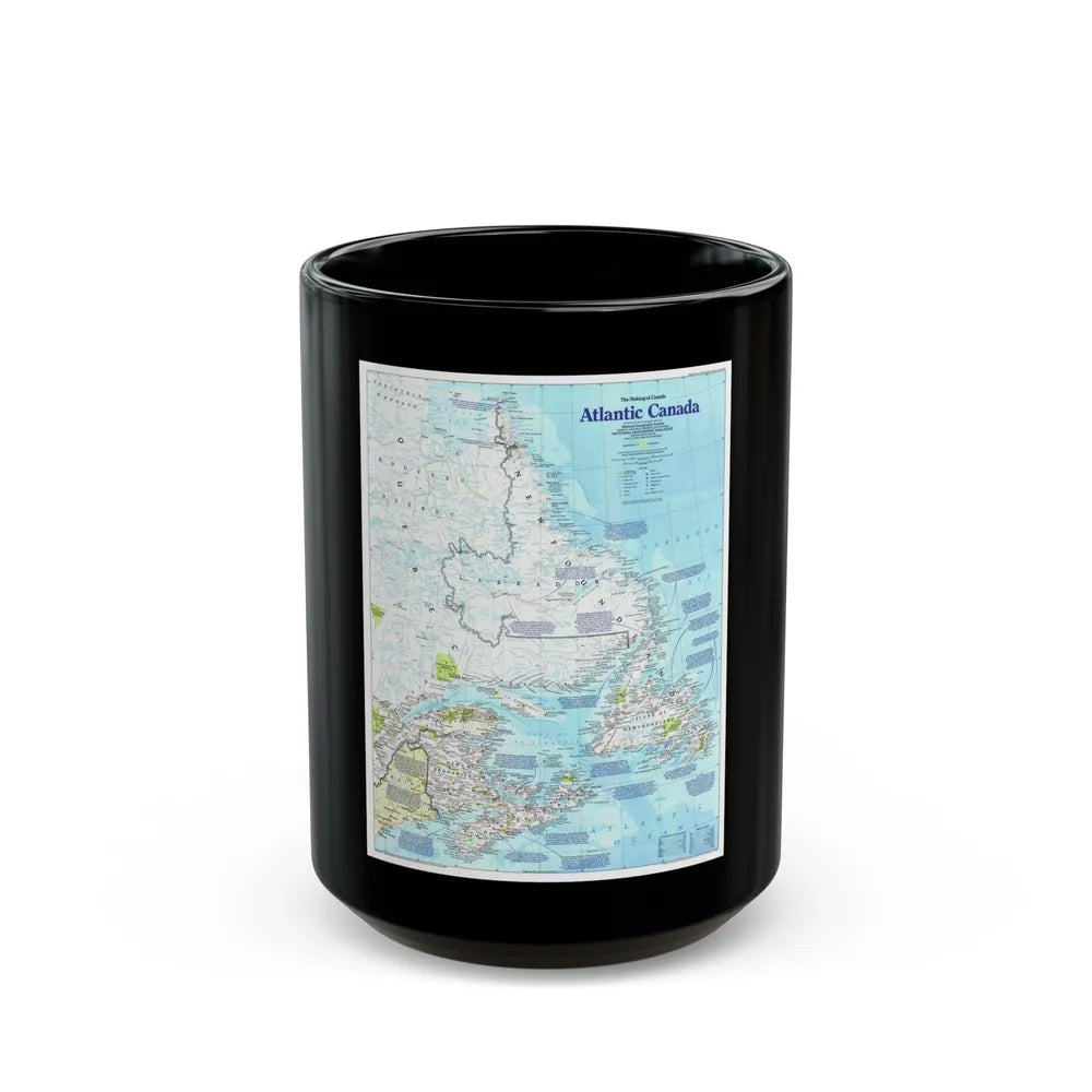 Canada - Atlantic 1 (1992) (Map) Black Coffee Mug-15oz-Go Mug Yourself