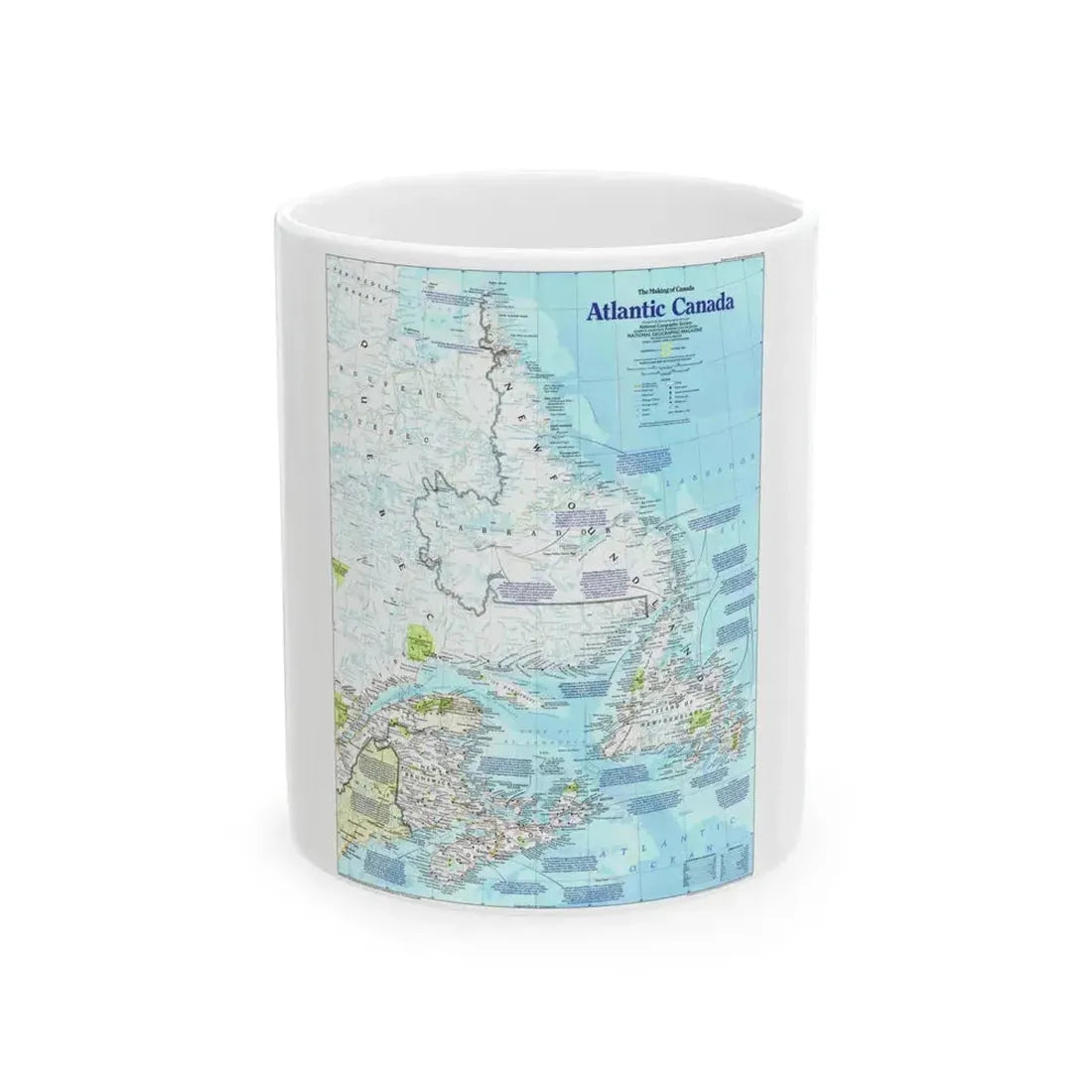 Canada - Atlantic 1 (1992) (Map) White Coffee Mug 11oz - Go Mug Yourself