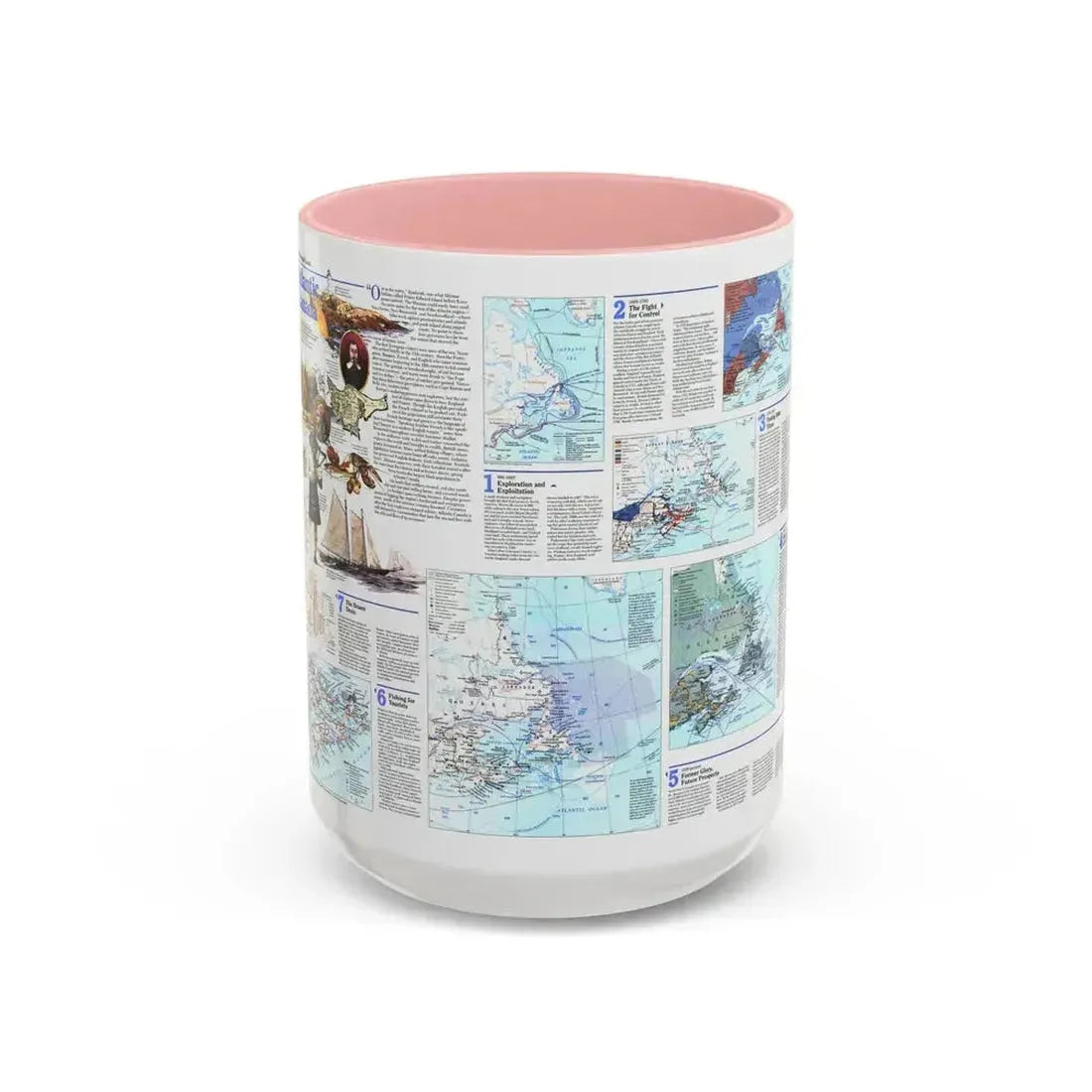 Canada - Atlantic 2 (1993) (Map) Accent Coffee Mug 15oz Pink - Go Mug Yourself