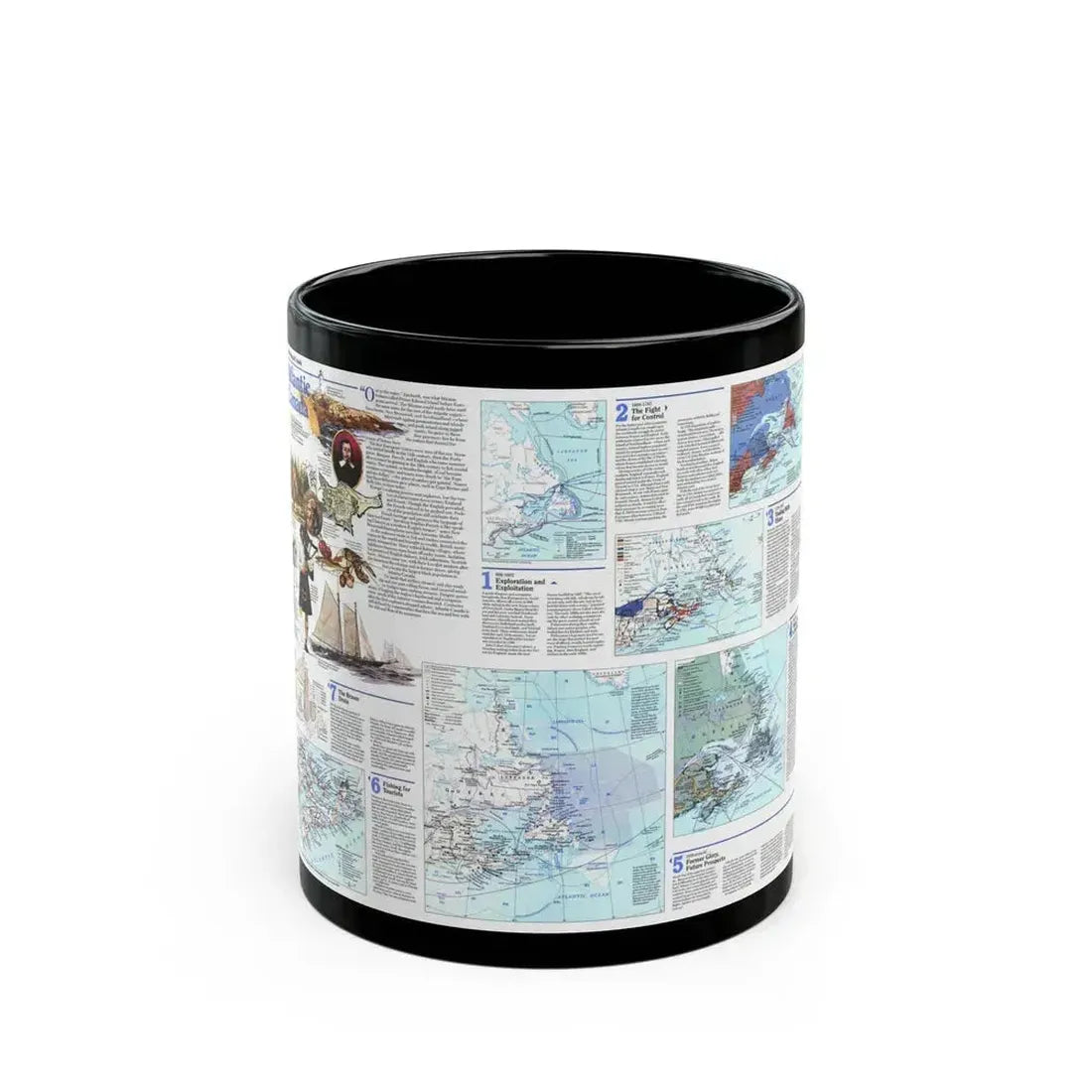 Canada - Atlantic 2 (1993) (Map) Black Coffee Mug 11oz - Go Mug Yourself