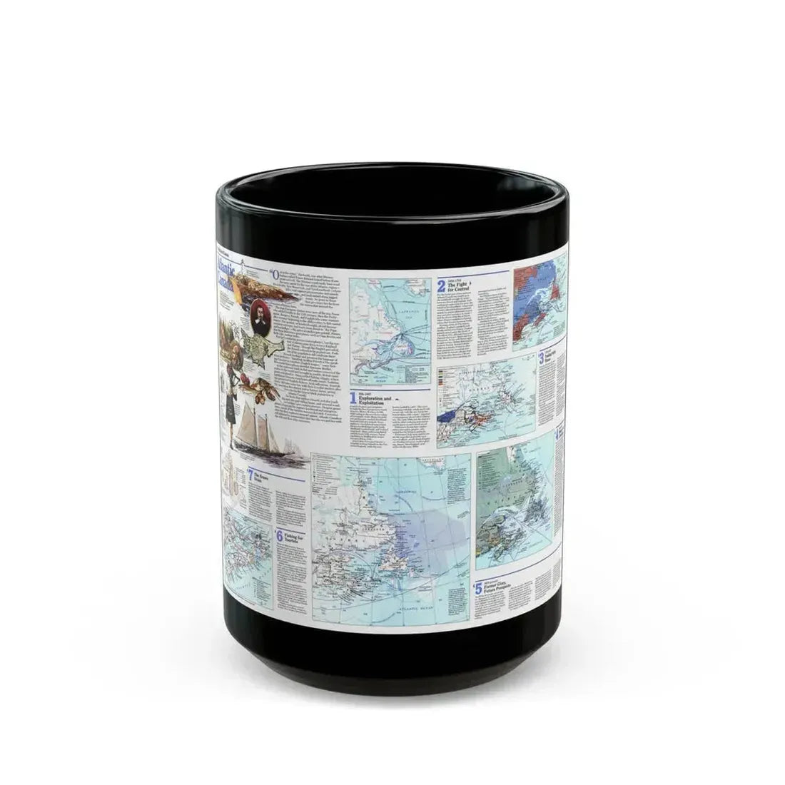 Canada - Atlantic 2 (1993) (Map) Black Coffee Mug 15oz - Go Mug Yourself