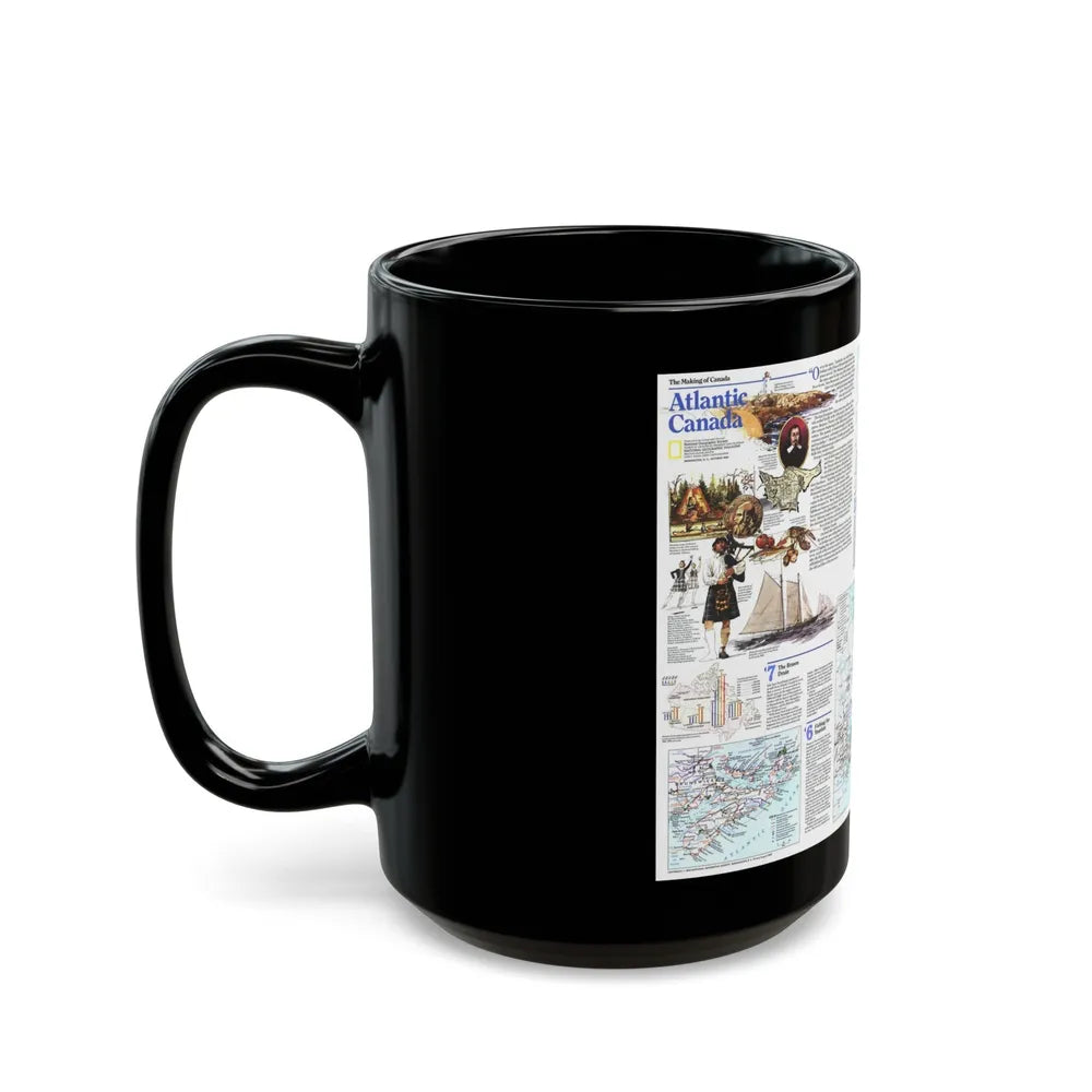 Canada - Atlantic 2 (1993) (Map) Black Coffee Mug-Go Mug Yourself