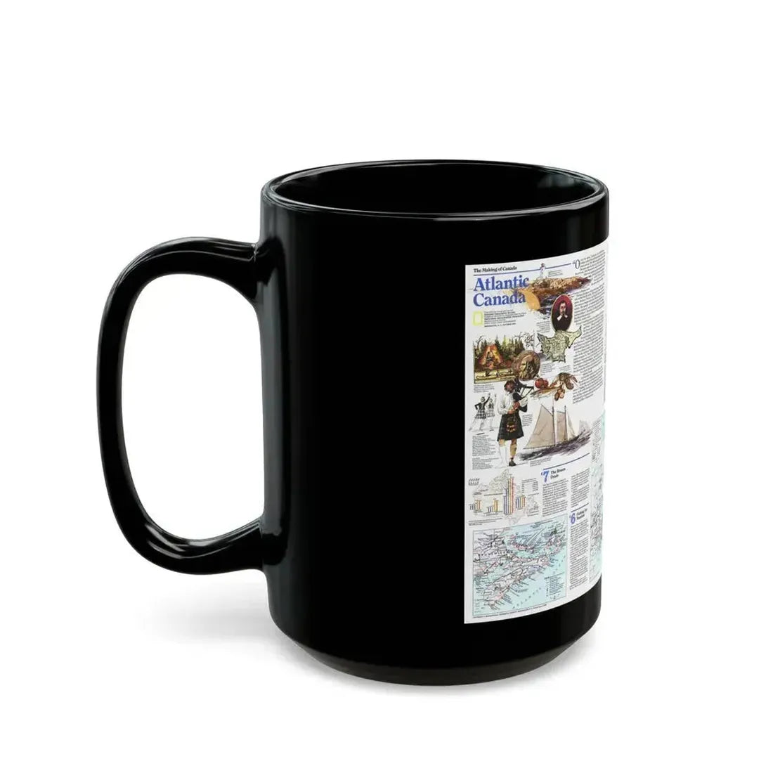 Canada - Atlantic 2 (1993) (Map) Black Coffee Mug - Go Mug Yourself