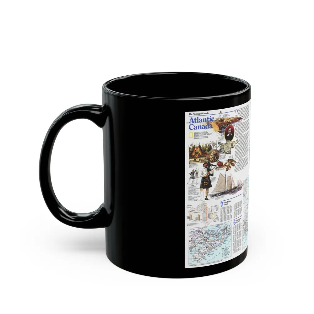 Canada - Atlantic 2 (1993) (Map) Black Coffee Mug-Go Mug Yourself