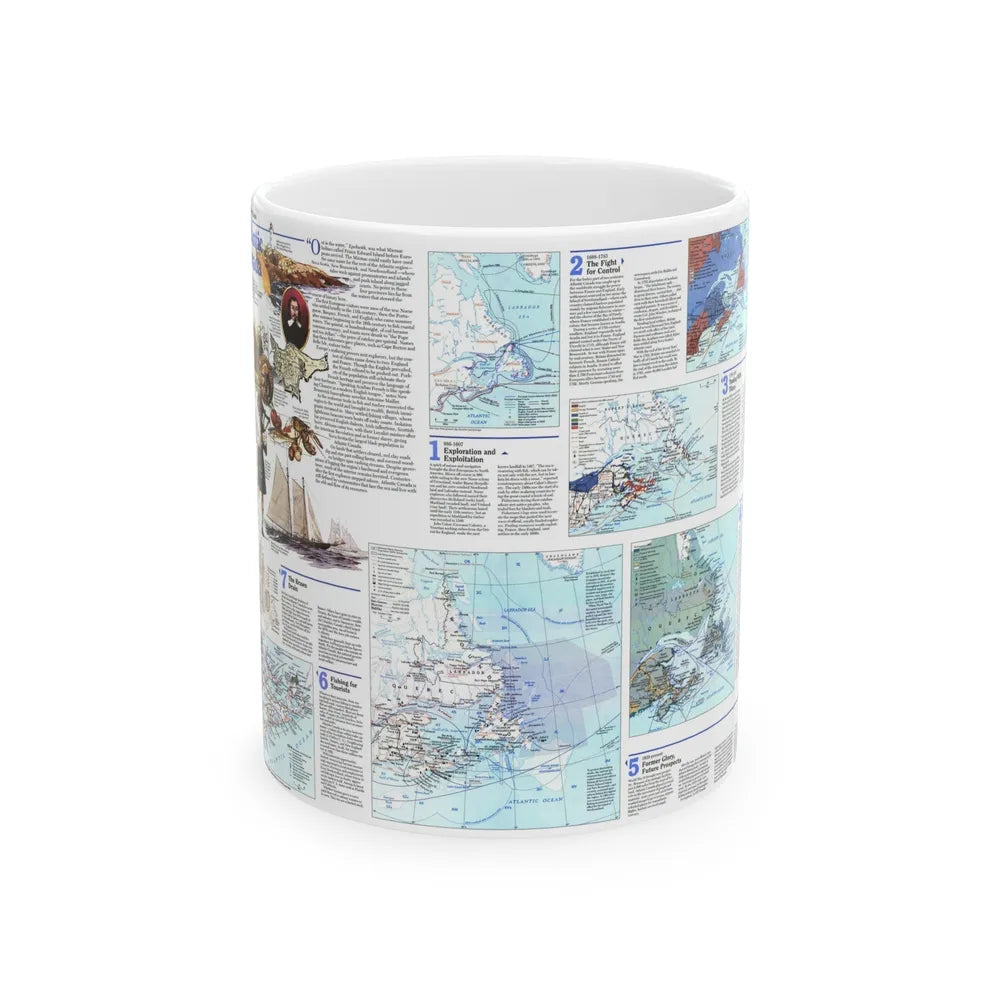 Canada - Atlantic 2 (1993) (Map) White Coffee Mug-11oz-Go Mug Yourself