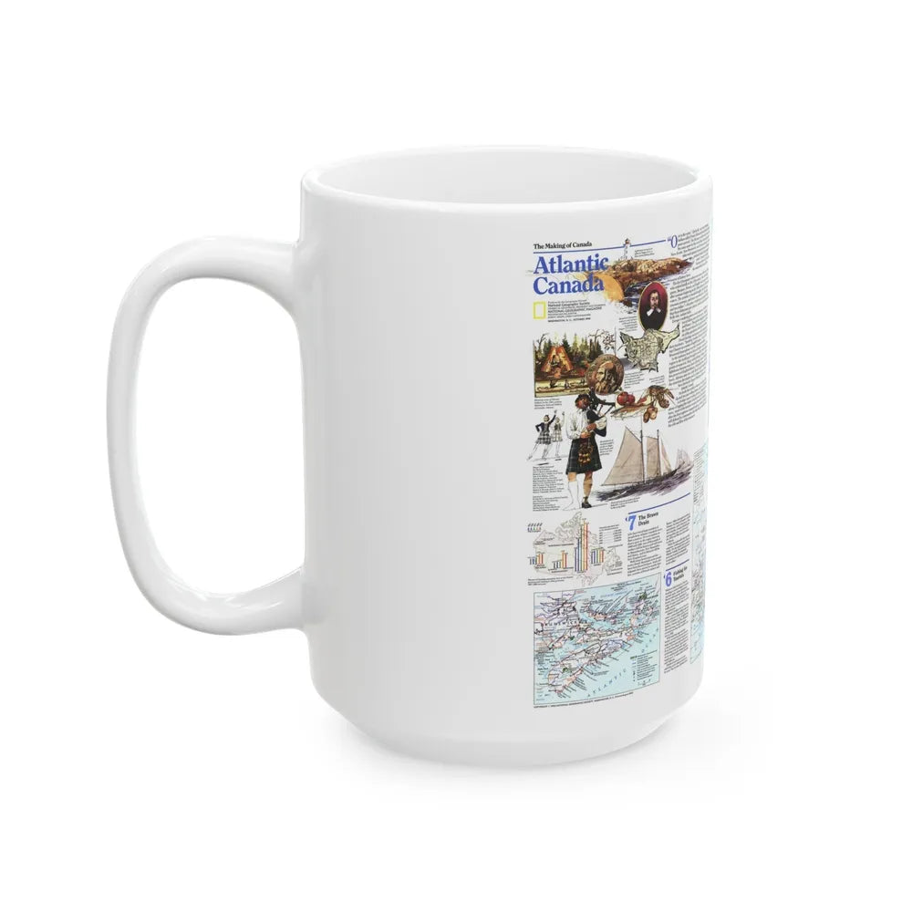 Canada - Atlantic 2 (1993) (Map) White Coffee Mug-Go Mug Yourself