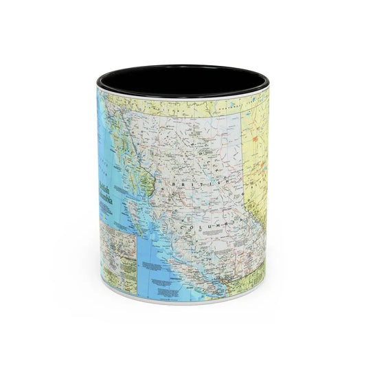 Canada - British Columbia 1 (1992) (Map) Accent Coffee Mug 11oz Black - Go Mug Yourself