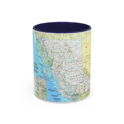 Canada - British Columbia 1 (1992) (Map) Accent Coffee Mug 11oz Navy - Go Mug Yourself