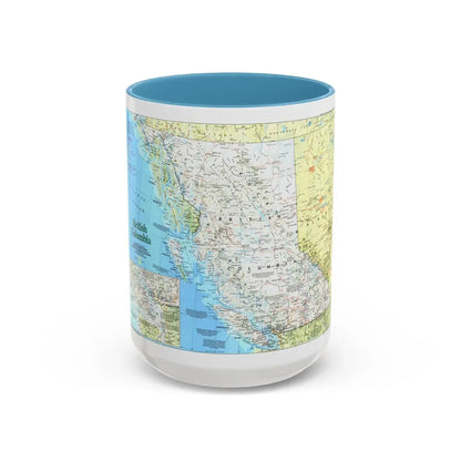 Canada - British Columbia 1 (1992) (Map) Accent Coffee Mug 15oz Light Blue - Go Mug Yourself
