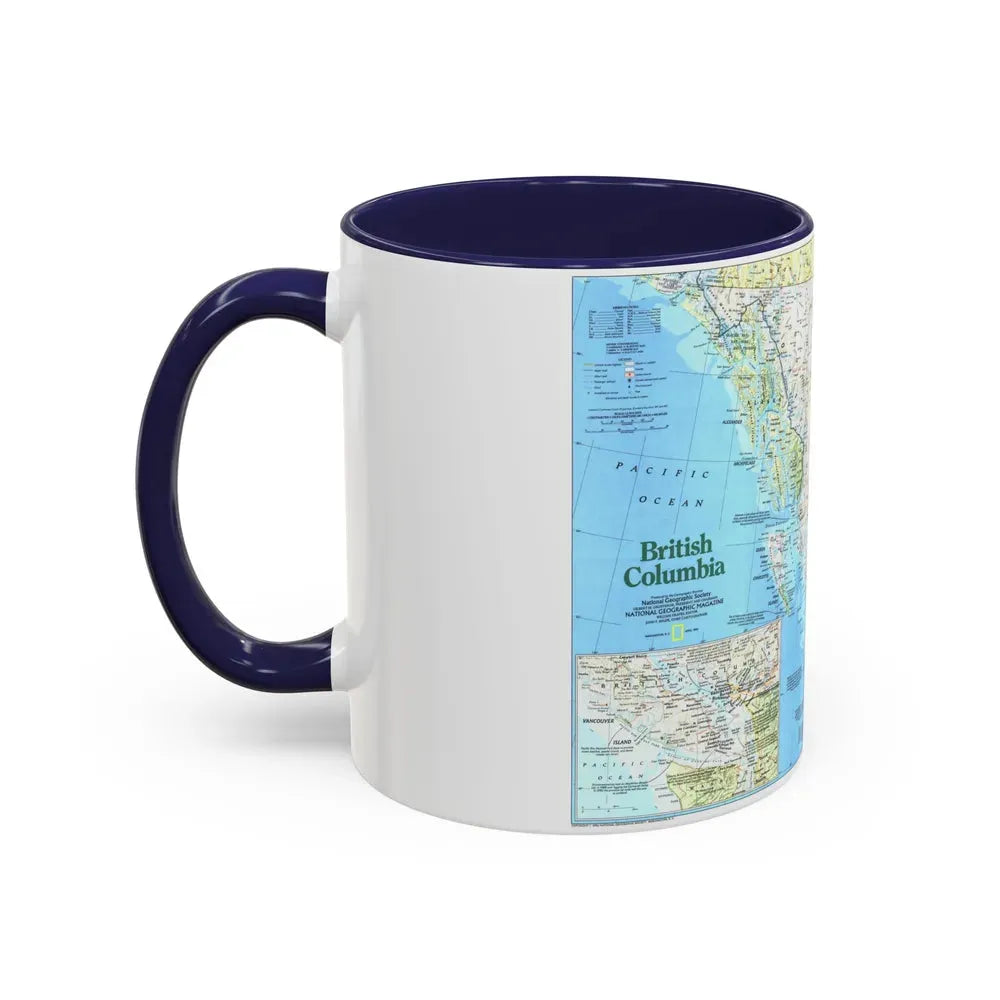 Canada - British Columbia 1 (1992) (Map) Accent Coffee Mug - Go Mug Yourself