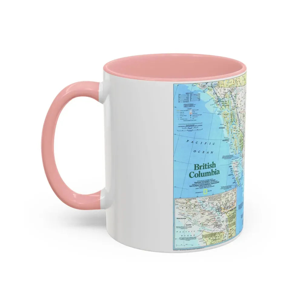Canada - British Columbia 1 (1992) (Map) Accent Coffee Mug - Go Mug Yourself