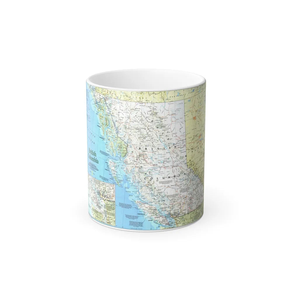 Canada - British Columbia 1 (1992) (Map) Color Changing Mug 11oz-11oz-Go Mug Yourself