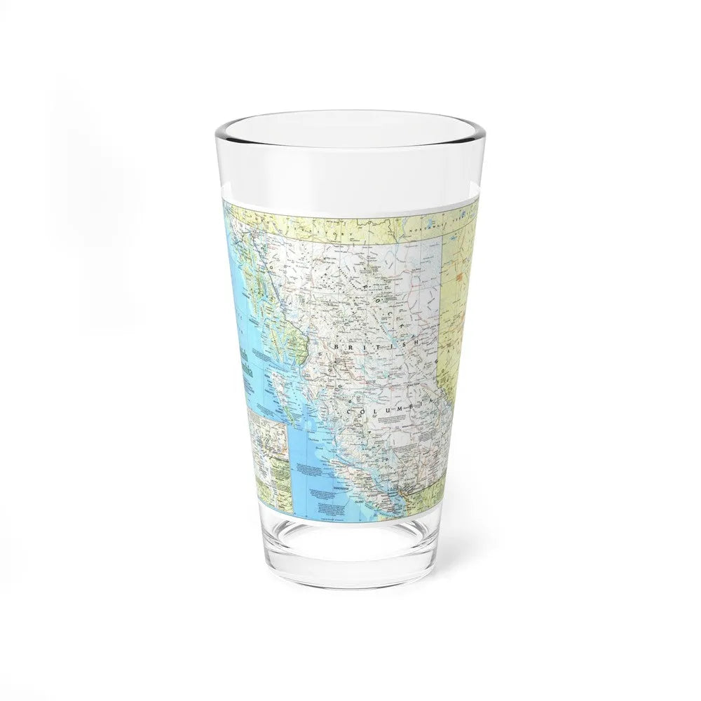 Canada - British Columbia 1 (1992) (Map) Pint Glass 16oz-16oz-Go Mug Yourself