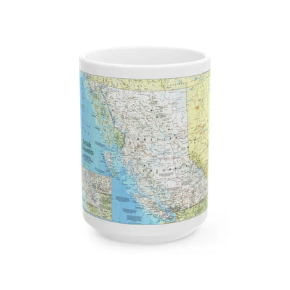 Canada - British Columbia 1 (1992) (Map) White Coffee Mug-15oz-Go Mug Yourself