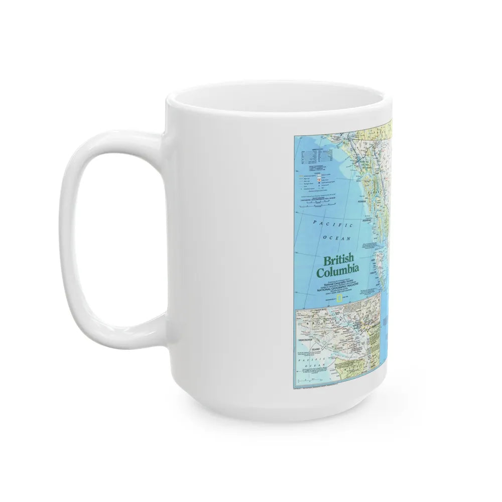 Canada - British Columbia 1 (1992) (Map) White Coffee Mug-Go Mug Yourself