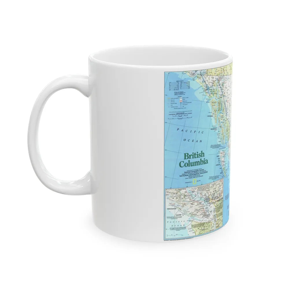 Canada - British Columbia 1 (1992) (Map) White Coffee Mug-Go Mug Yourself