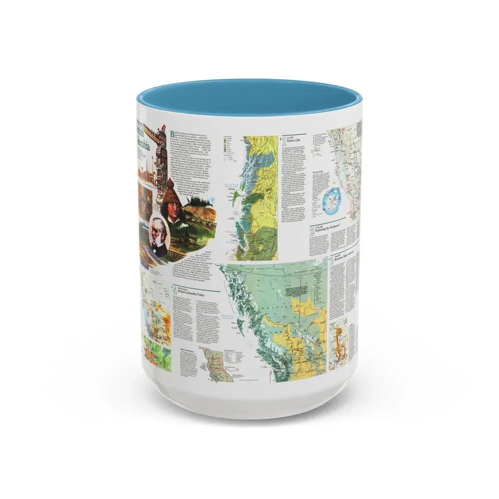 Canada - British Columbia 2 (1992) (Map) Accent Coffee Mug 15oz Light Blue - Go Mug Yourself
