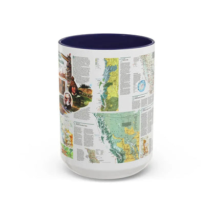 Canada - British Columbia 2 (1992) (Map) Accent Coffee Mug 15oz Navy - Go Mug Yourself