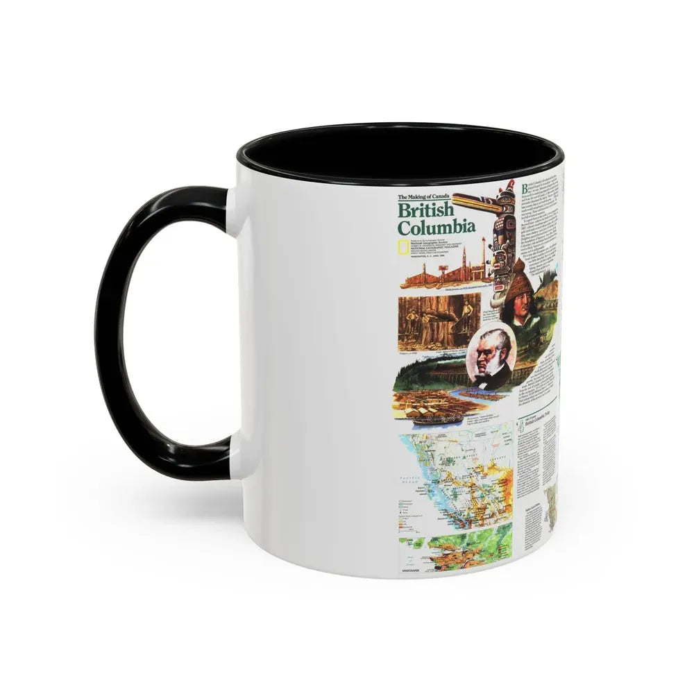 Canada - British Columbia 2 (1992) (Map) Accent Coffee Mug - Go Mug Yourself