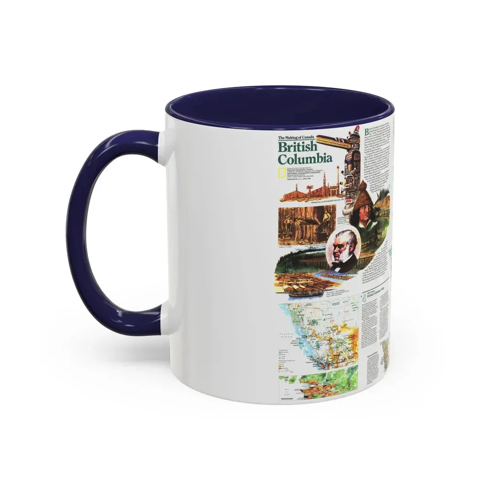 Canada - British Columbia 2 (1992) (Map) Accent Coffee Mug - Go Mug Yourself