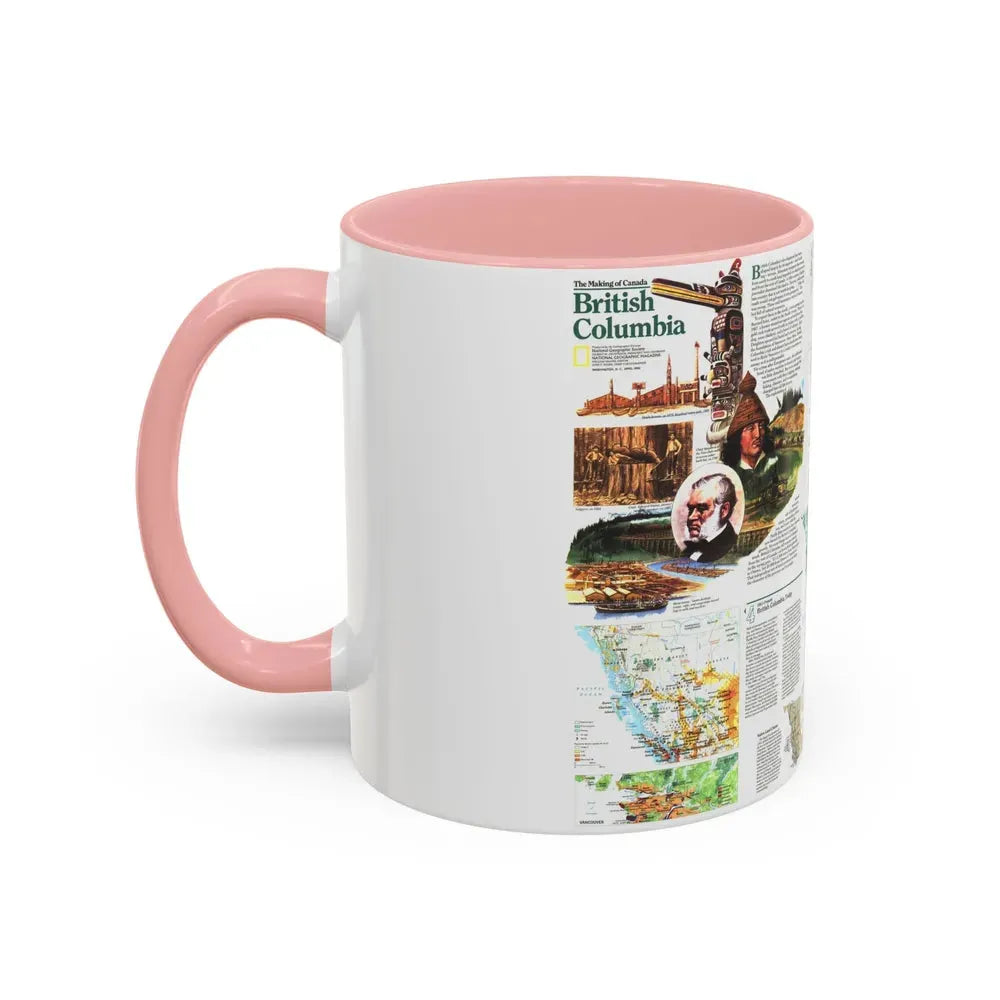 Canada - British Columbia 2 (1992) (Map) Accent Coffee Mug - Go Mug Yourself
