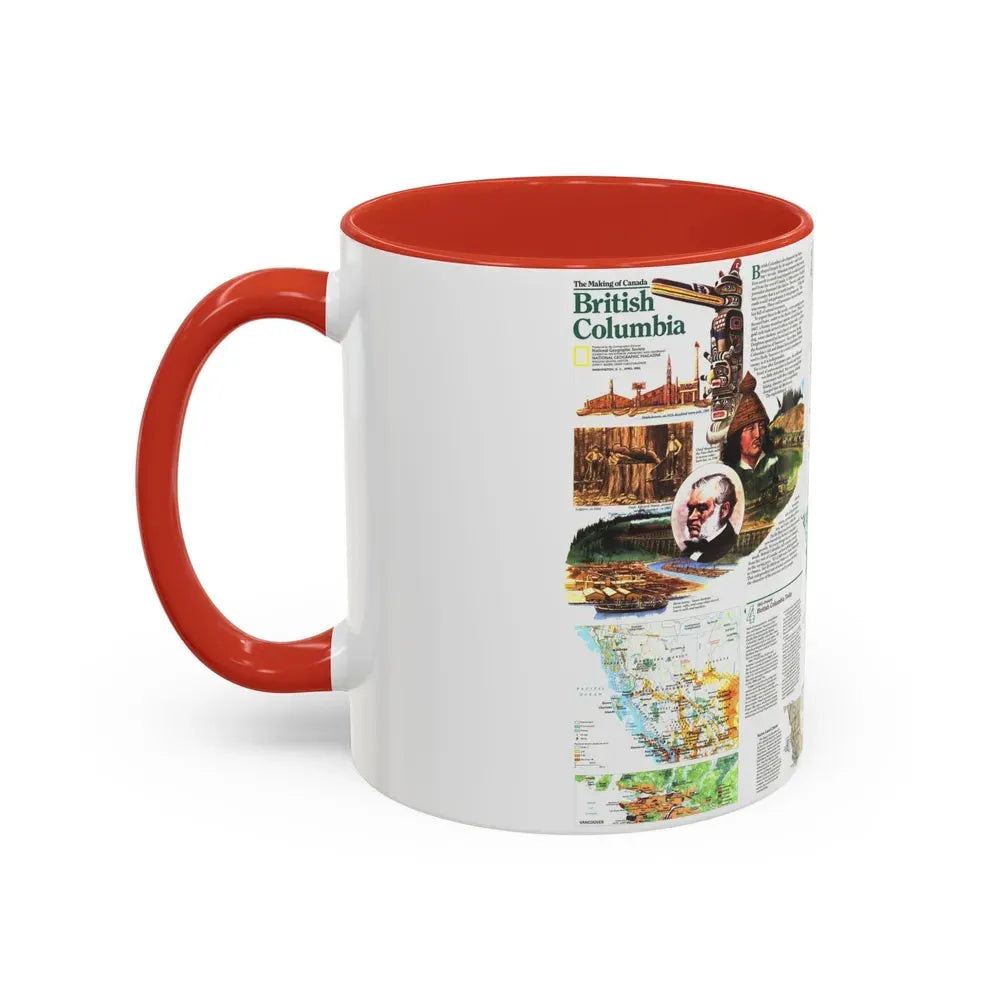 Canada - British Columbia 2 (1992) (Map) Accent Coffee Mug - Go Mug Yourself