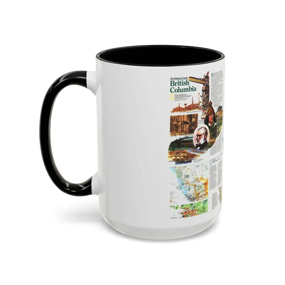 Canada - British Columbia 2 (1992) (Map) Accent Coffee Mug - Go Mug Yourself