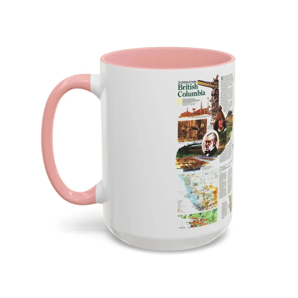 Canada - British Columbia 2 (1992) (Map) Accent Coffee Mug - Go Mug Yourself