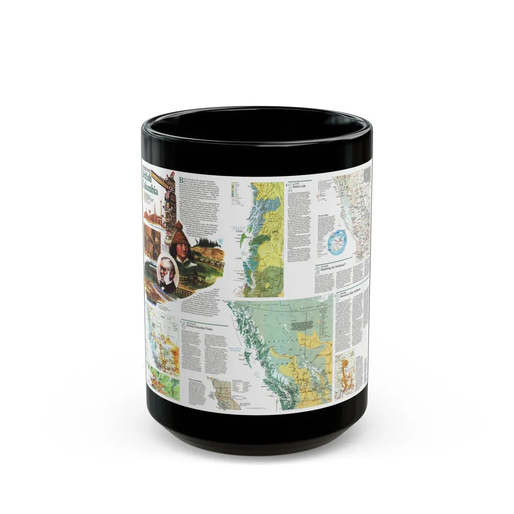 Canada - British Columbia 2 (1992) (Map) Black Coffee Mug-15oz-Go Mug Yourself