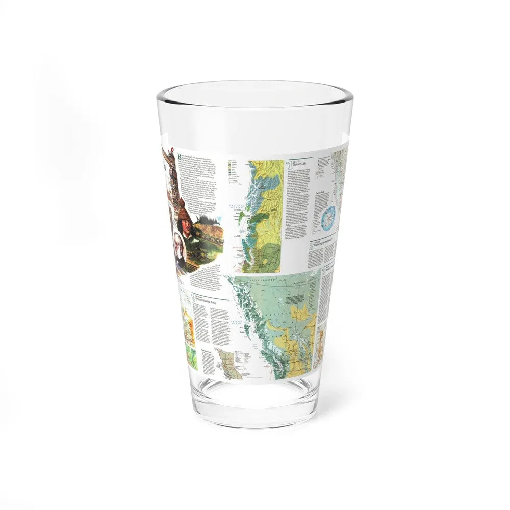 Canada - British Columbia 2 (1992) (Map) Pint Glass 16oz-16oz-Go Mug Yourself