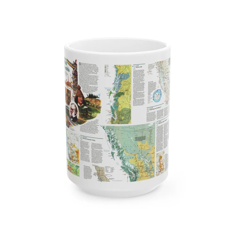 Canada - British Columbia 2 (1992) (Map) White Coffee Mug-15oz-Go Mug Yourself