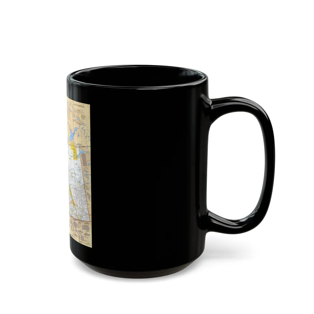 Canada - British Columbia, Alberta & Yukon (1978) (Map) Black Coffee Mug-Go Mug Yourself