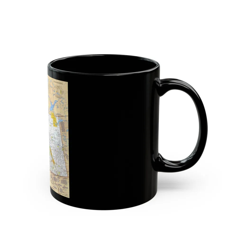 Canada - British Columbia, Alberta & Yukon (1978) (Map) Black Coffee Mug-Go Mug Yourself